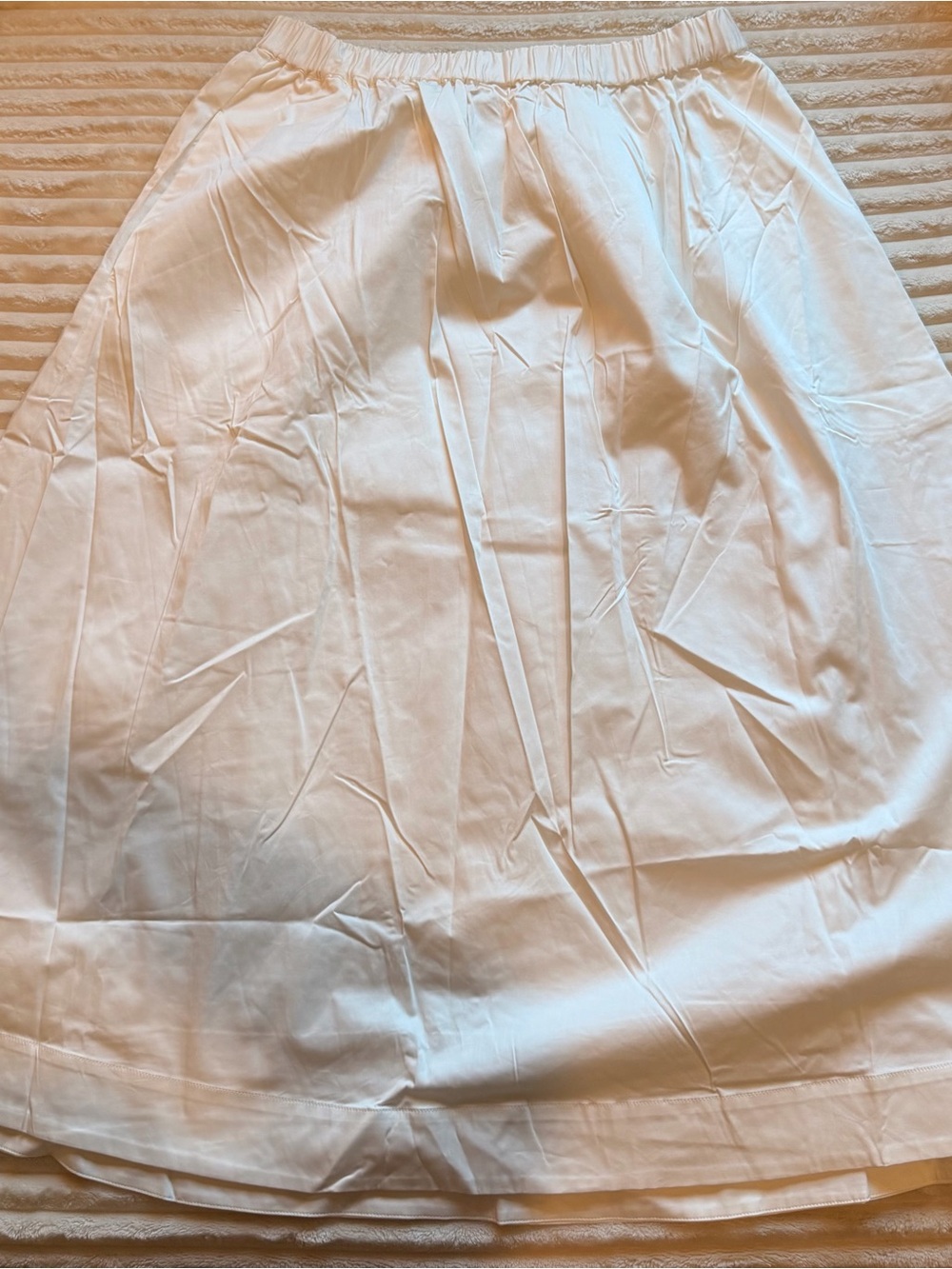 For Love & Lemons Marcella Poplin Midi White A-Line Skirt